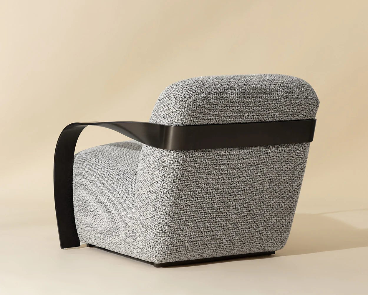Sonesta Lounge Chair - Dark Bronze - Helios Check Black - Central Designs