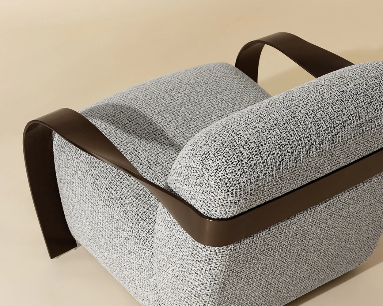 Sonesta Lounge Chair - Dark Bronze - Helios Check Black - Central Designs