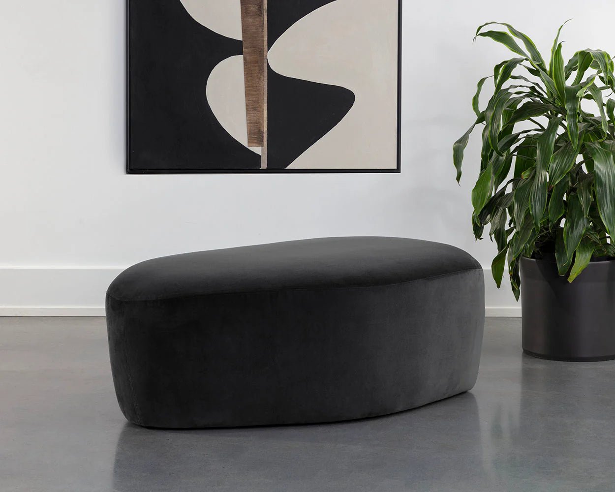 Soraya Ottoman - Shadow Grey - Central Designs