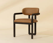 Madrone Dining Armchair - Brown - Ludlow Sesame Leather - Central Designs