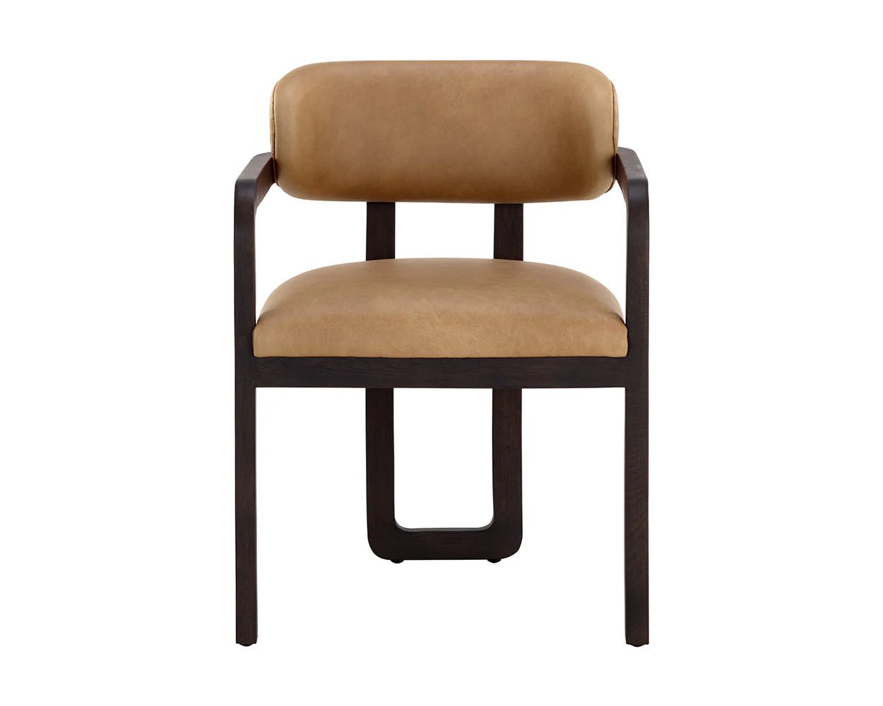 Madrone Dining Armchair - Brown - Ludlow Sesame Leather - Central Designs