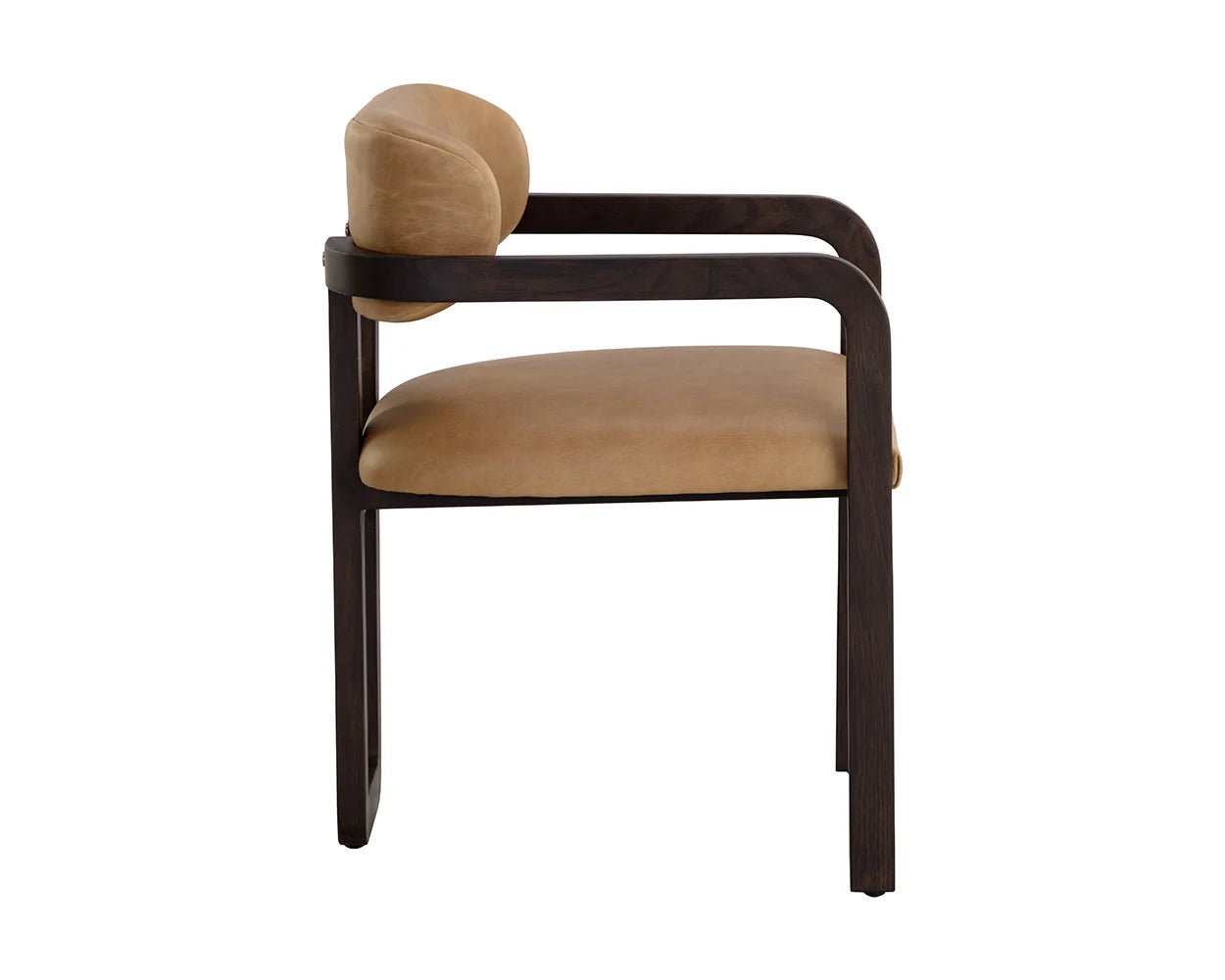 Madrone Dining Armchair - Brown - Ludlow Sesame Leather - Central Designs