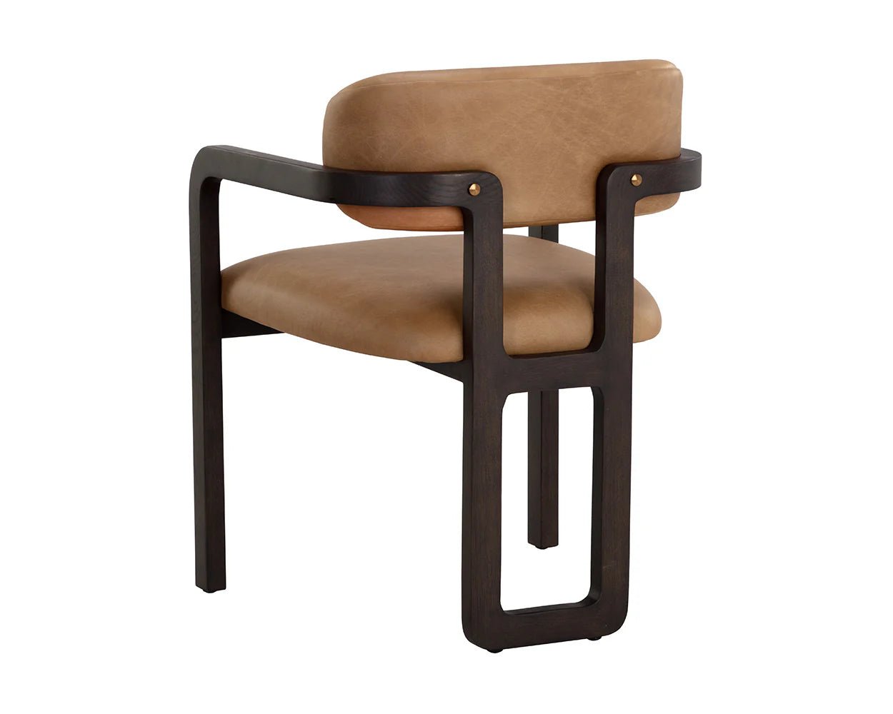 Madrone Dining Armchair - Brown - Ludlow Sesame Leather - Central Designs