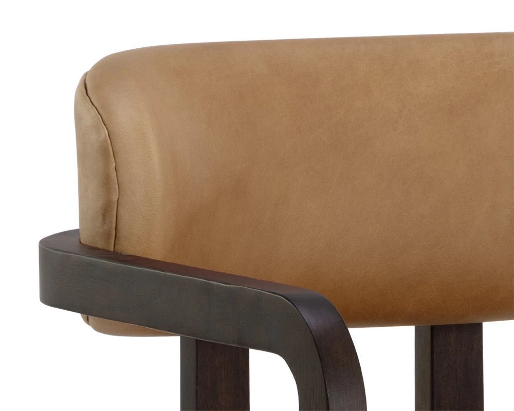 Madrone Dining Armchair - Brown - Ludlow Sesame Leather - Central Designs