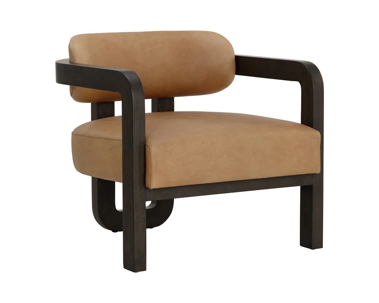 Madrone Lounge Chair - Brown - Ludlow Sesame Leather - Central Designs