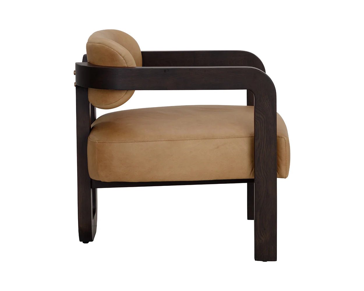 Madrone Lounge Chair - Brown - Ludlow Sesame Leather - Central Designs