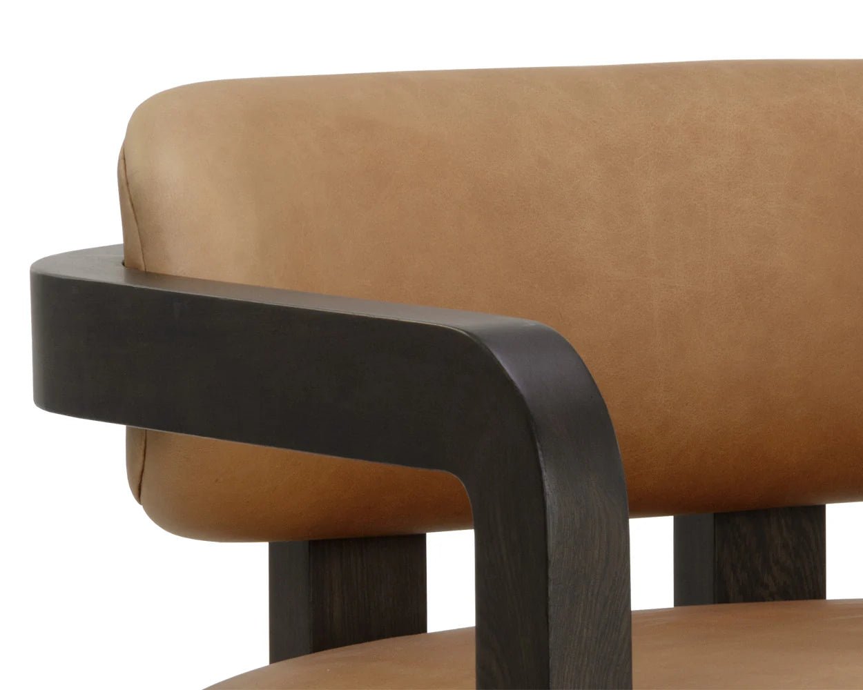 Madrone Lounge Chair - Brown - Ludlow Sesame Leather - Central Designs