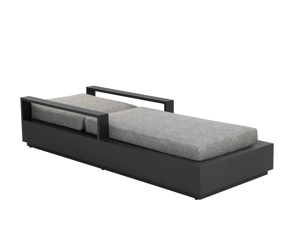 Tavira Lounger - Charcoal - Lanikai Salt And Pepper - Central Designs