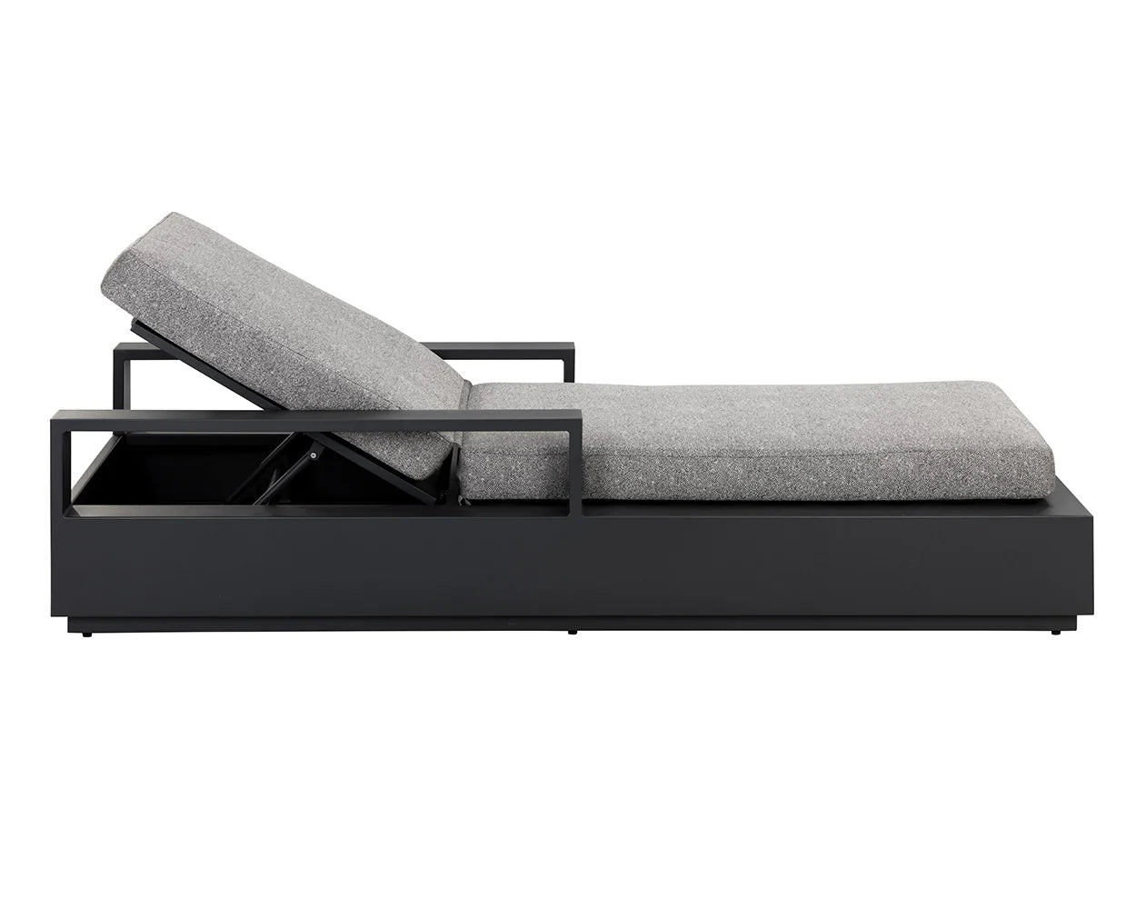 Tavira Lounger - Charcoal - Lanikai Salt And Pepper - Central Designs