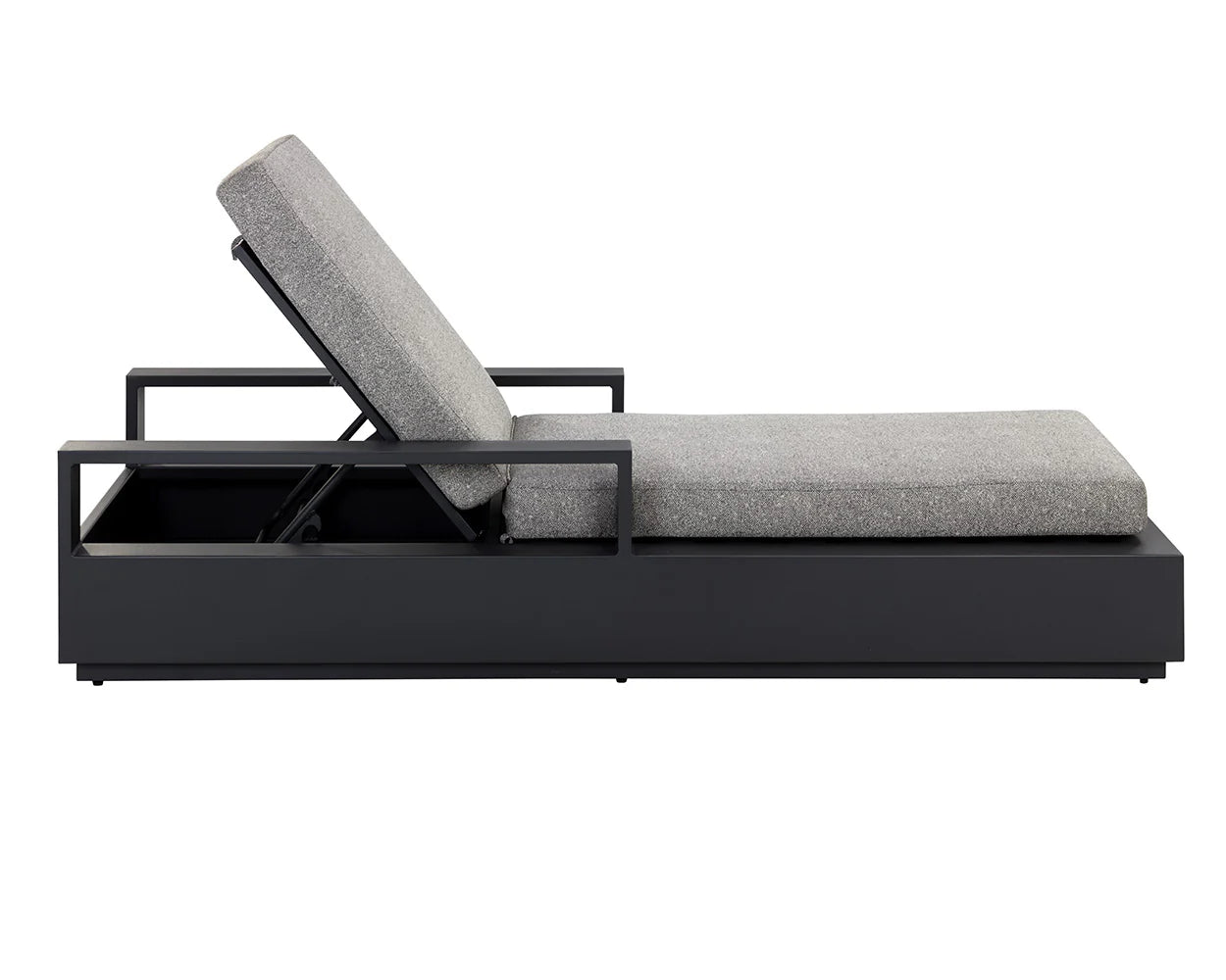 Tavira Lounger - Charcoal - Lanikai Salt And Pepper - Central Designs
