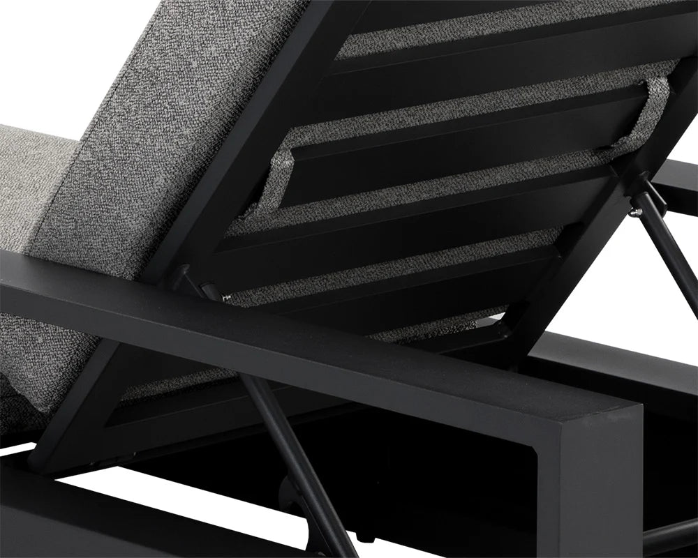 Tavira Lounger - Charcoal - Lanikai Salt And Pepper - Central Designs