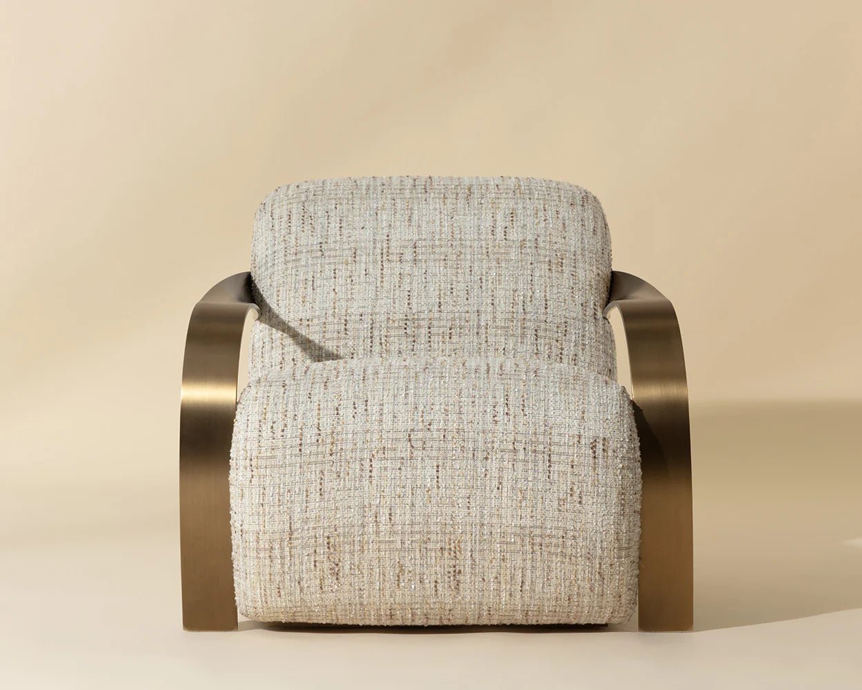 Sonesta Lounge Chair - Antique Brass - Haute Cobblestone - Central Designs