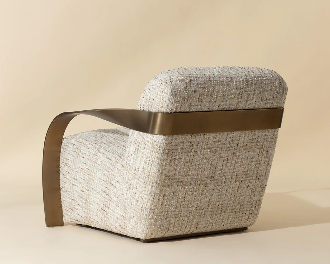 Sonesta Lounge Chair - Antique Brass - Haute Cobblestone - Central Designs