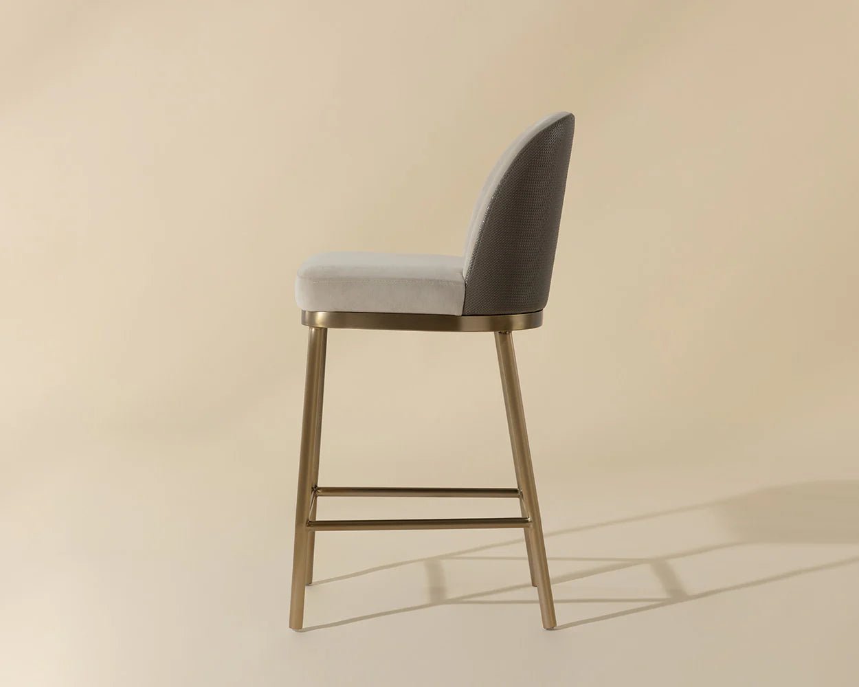 Lavania Counter Stool - Meg Taupe / Porcini Taupe - Central Designs