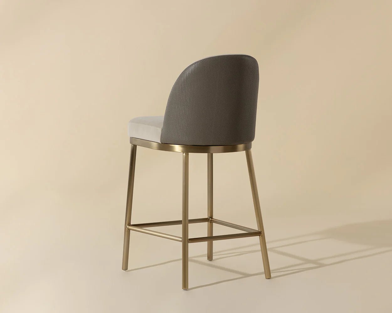 Lavania Counter Stool - Meg Taupe / Porcini Taupe - Central Designs