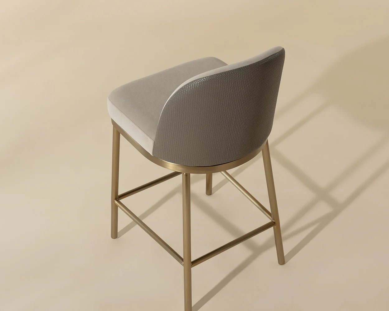 Lavania Counter Stool - Meg Taupe / Porcini Taupe - Central Designs