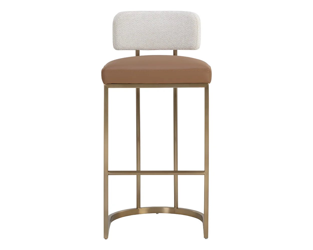 Larissa Bar Stool - Napa Cognac / Rhea Light Barley - Central Designs
