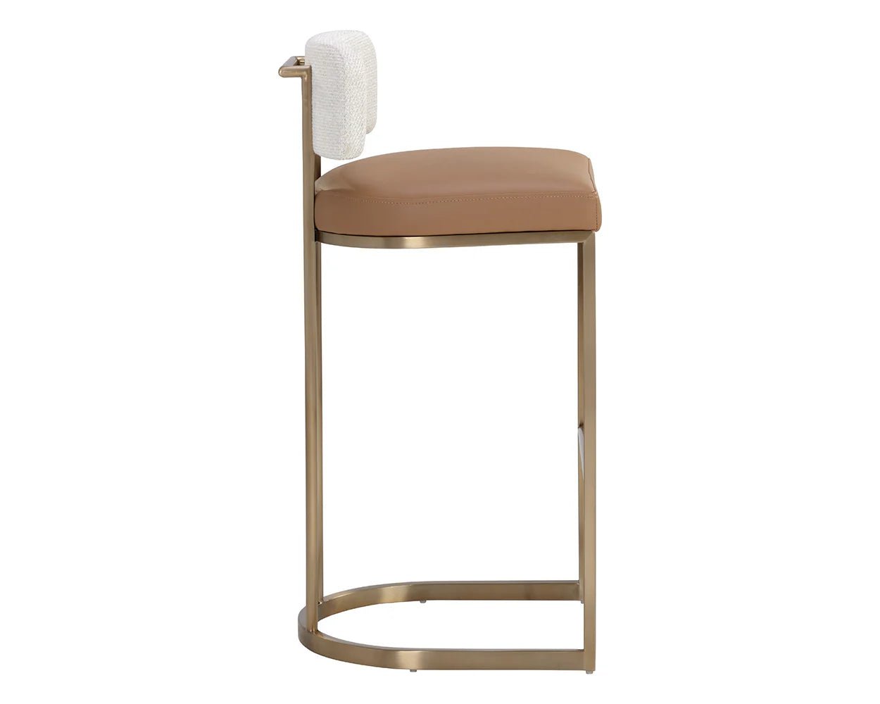 Larissa Bar Stool - Napa Cognac / Rhea Light Barley - Central Designs