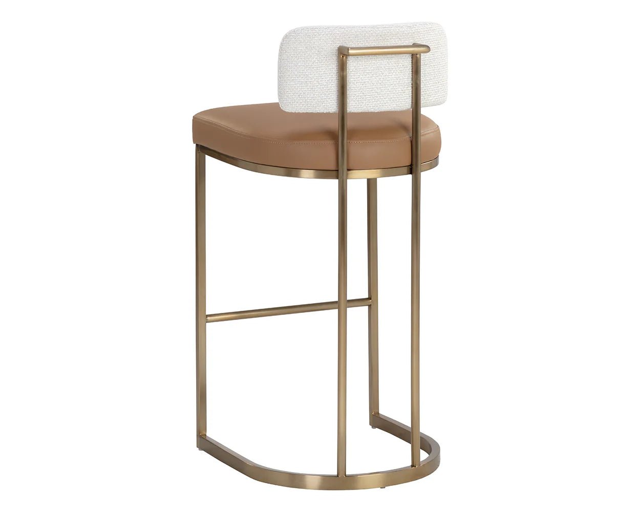 Larissa Bar Stool - Napa Cognac / Rhea Light Barley - Central Designs