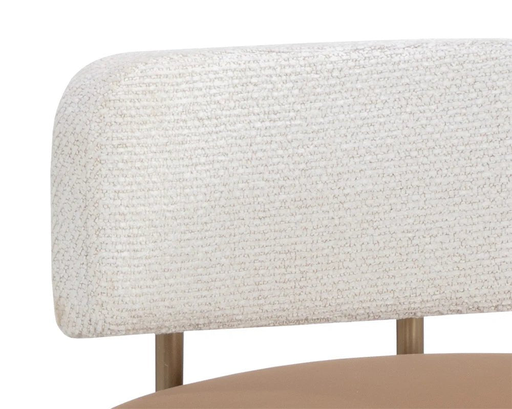 Larissa Bar Stool - Napa Cognac / Rhea Light Barley - Central Designs