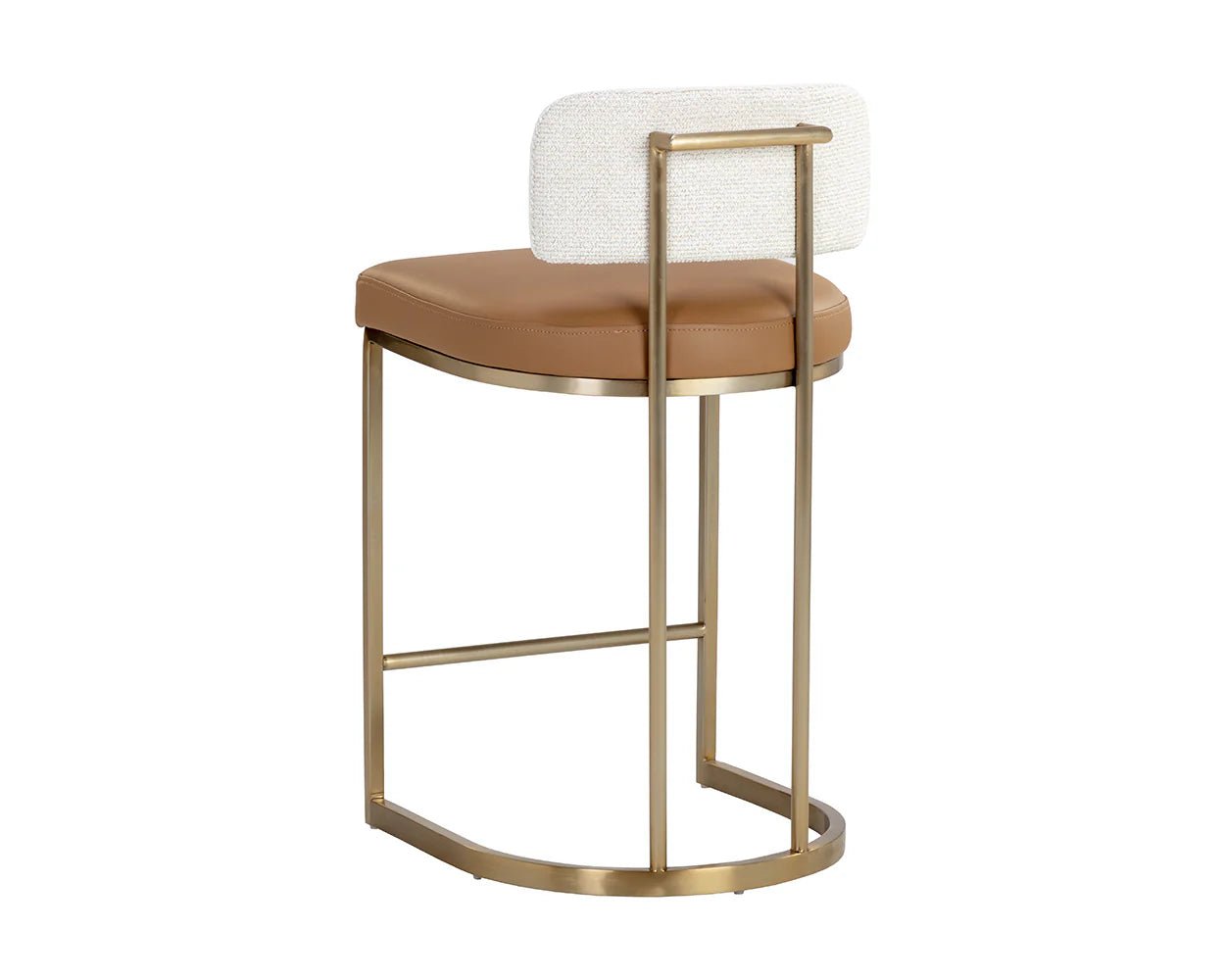 Larissa Counter Stool - Napa Cognac / Rhea Light Barley - Central Designs