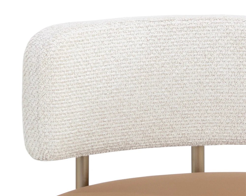 Larissa Counter Stool - Napa Cognac / Rhea Light Barley - Central Designs