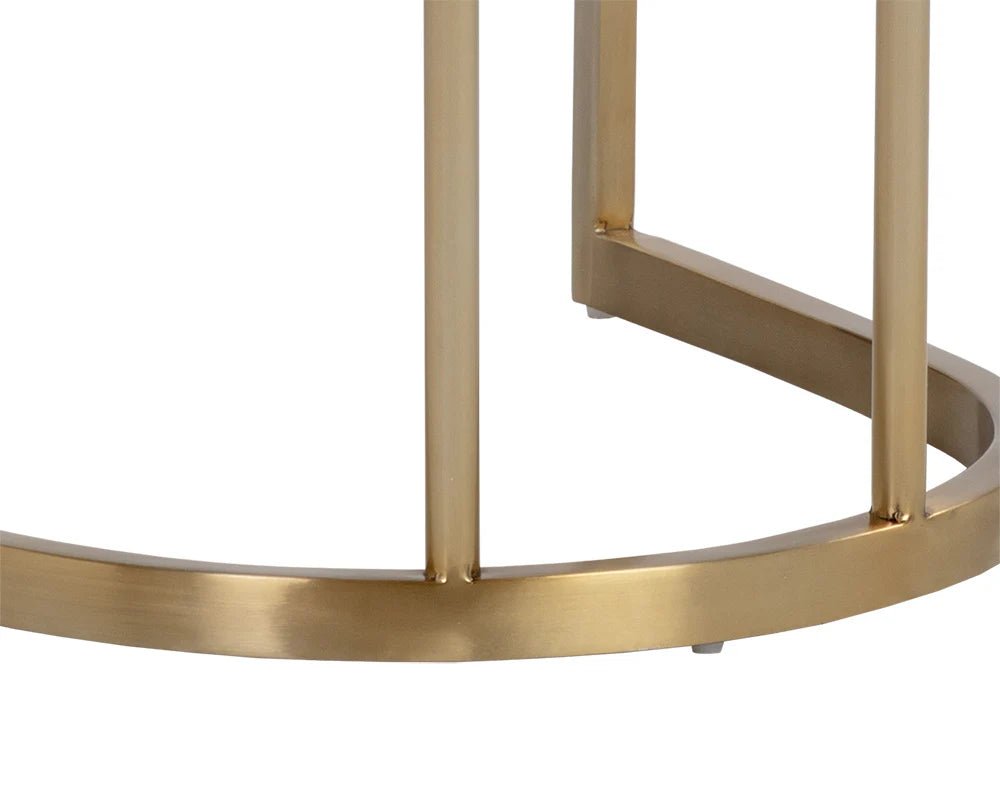 Larissa Counter Stool - Napa Cognac / Rhea Light Barley - Central Designs