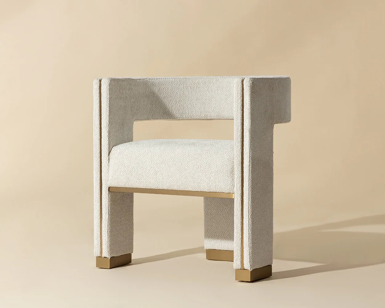 Adamina Dining Armchair - Rhea Light Barley - Central Designs