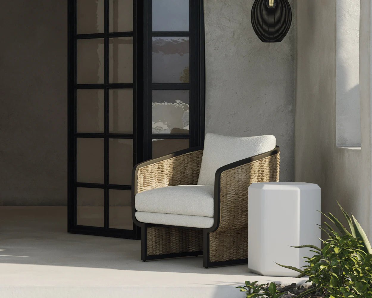 Olbia Lounge Chair - Louis Cream - Central Designs