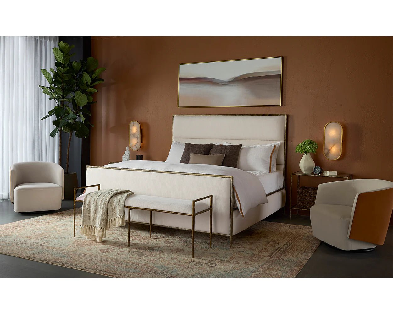 Yasmine Bed - King - Zenith Alabaster - Central Designs
