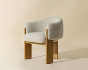 Trine Dining Armchair - Rustic Oak - Dove Cream - Central Designs