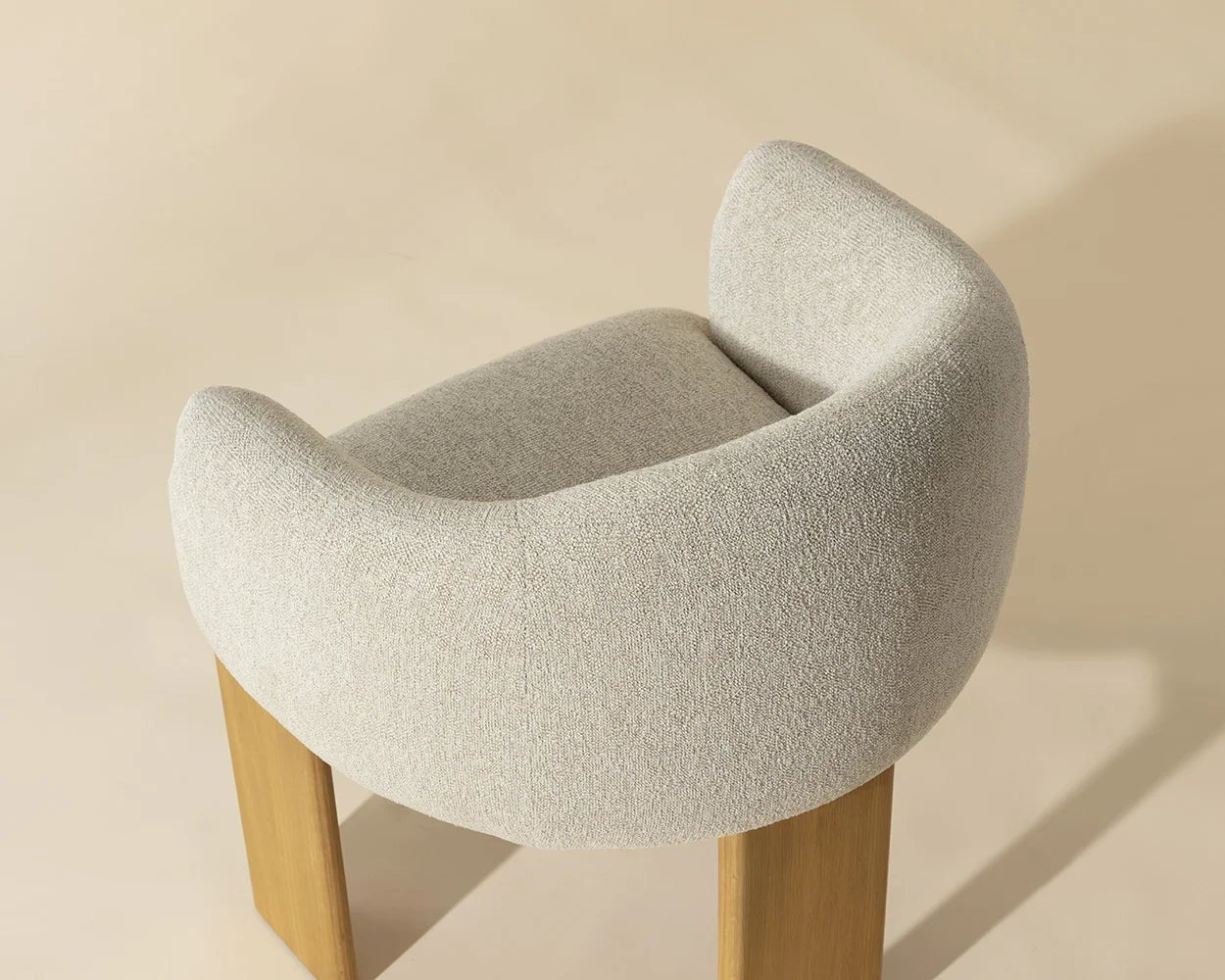 Trine Dining Armchair - Rustic Oak - Dove Cream - Central Designs