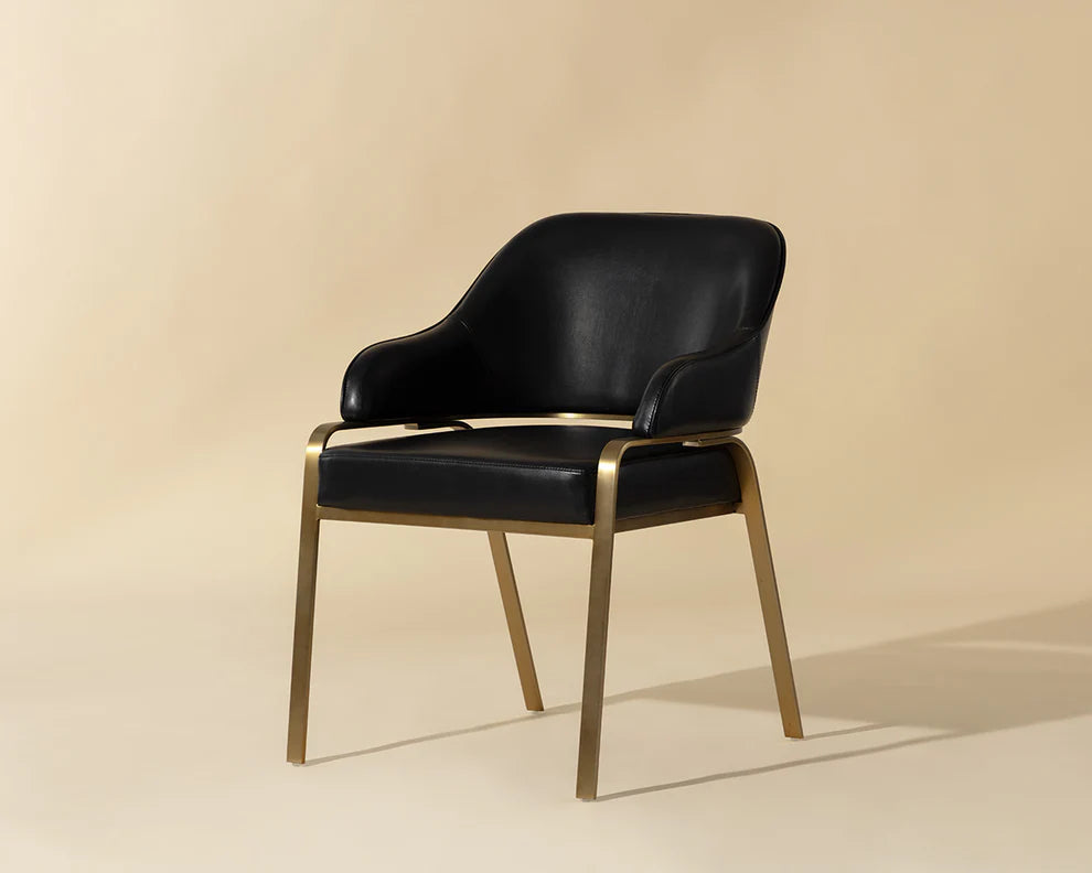 Malachi Dining Armchair - Cantina Black
