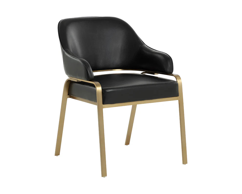 Malachi Dining Armchair - Cantina Black