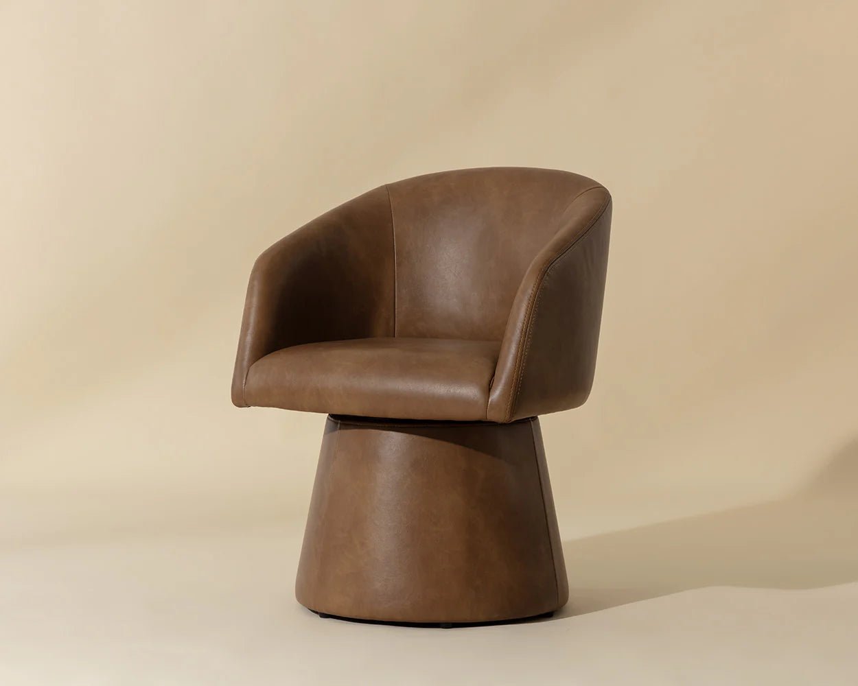 Etta Swivel Dining Armchair - Copley Cognac - Central Designs