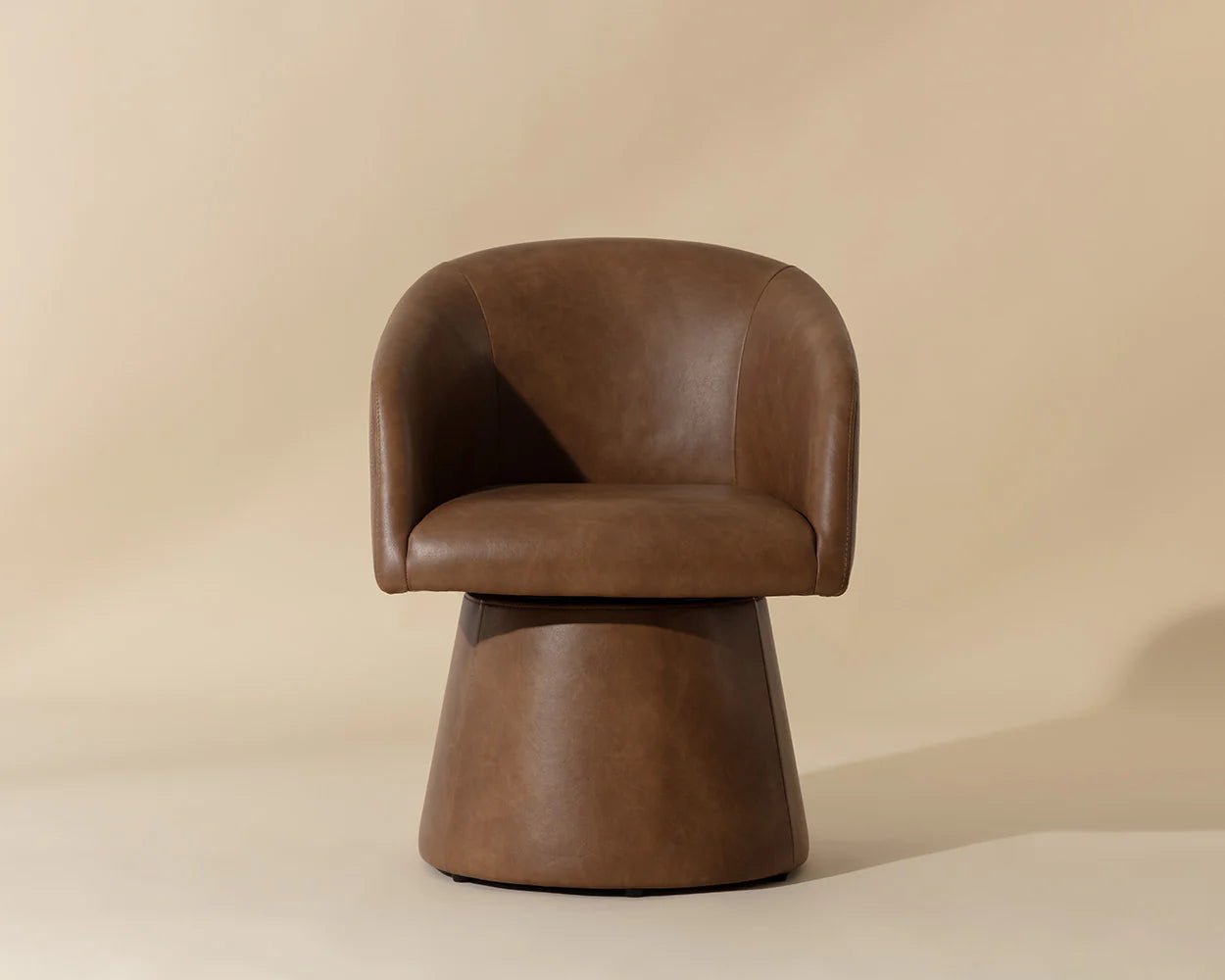 Etta Swivel Dining Armchair - Copley Cognac - Central Designs