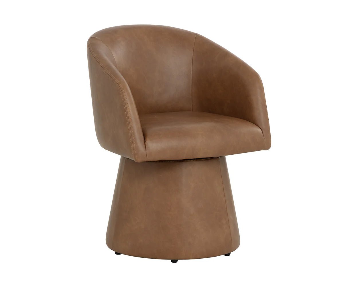 Etta Swivel Dining Armchair - Copley Cognac - Central Designs