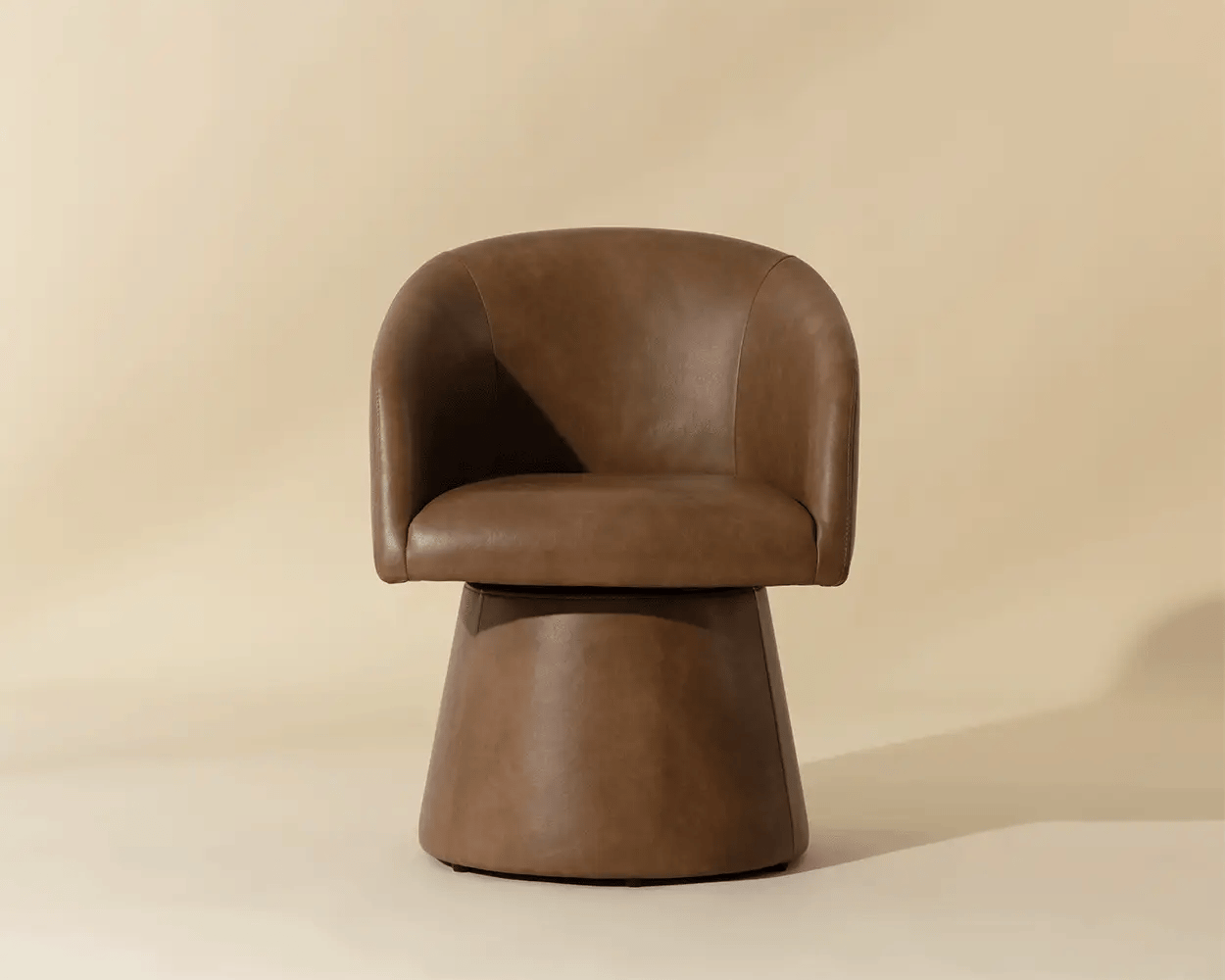 Etta Swivel Dining Armchair - Copley Cognac - Central Designs