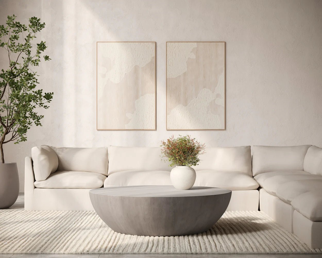Reve Modular - Ottoman - Effie Linen - Central Designs