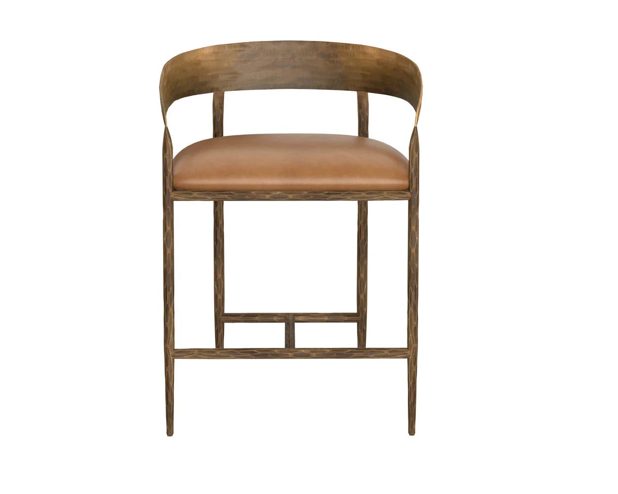 Zanatta Counter Stool - Tan Leather - Central Designs