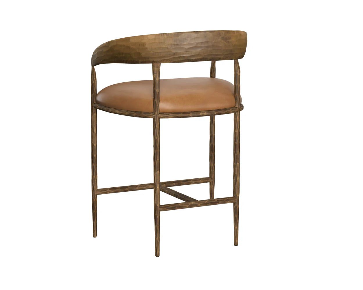 Zanatta Counter Stool - Tan Leather - Central Designs