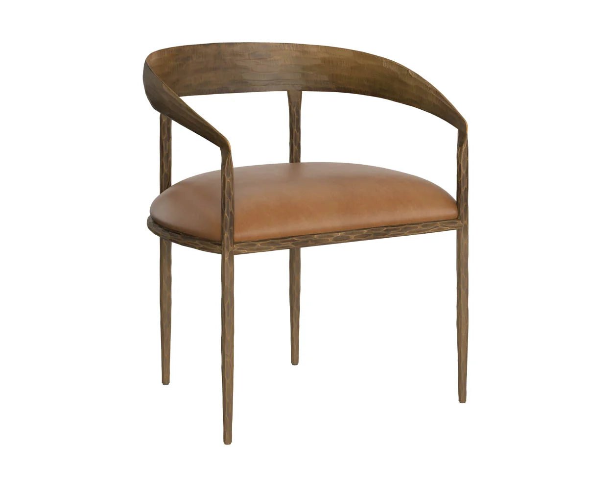 Zanatta Dining Armchair - Tan Leather - Central Designs