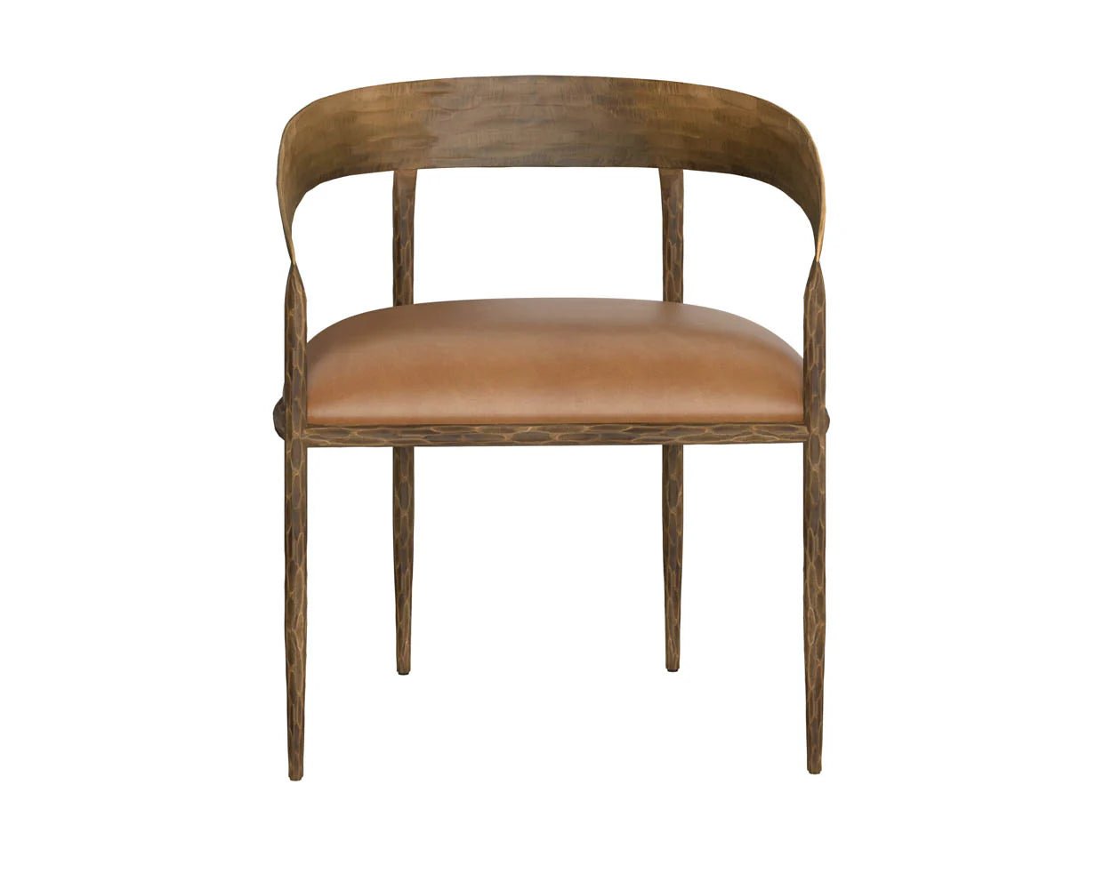 Zanatta Dining Armchair - Tan Leather - Central Designs