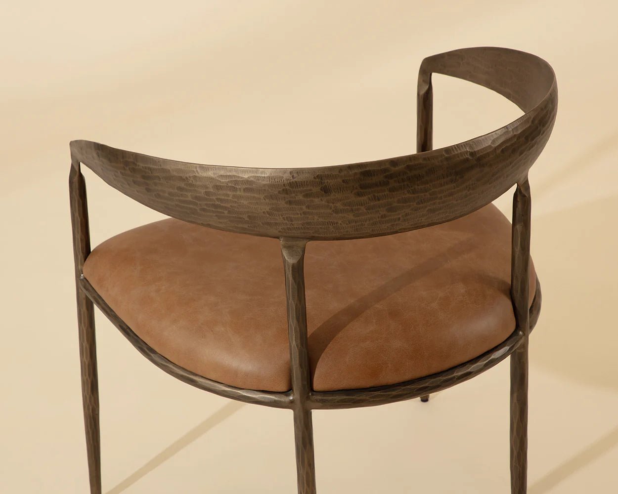 Zanatta Dining Armchair - Tan Leather - Central Designs