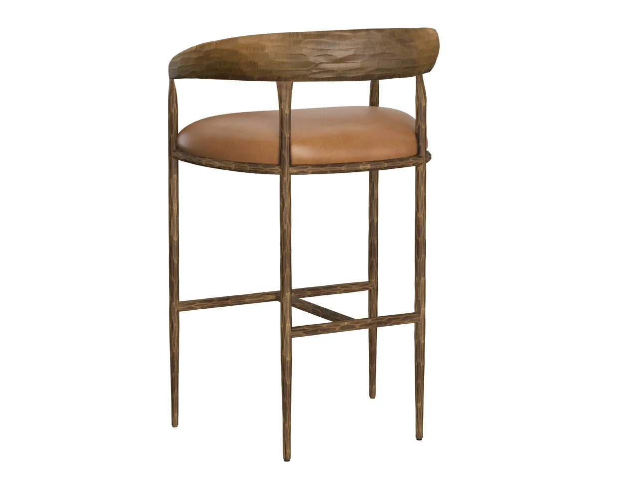 Zanatta Barstool - Tan Leather - Central Designs