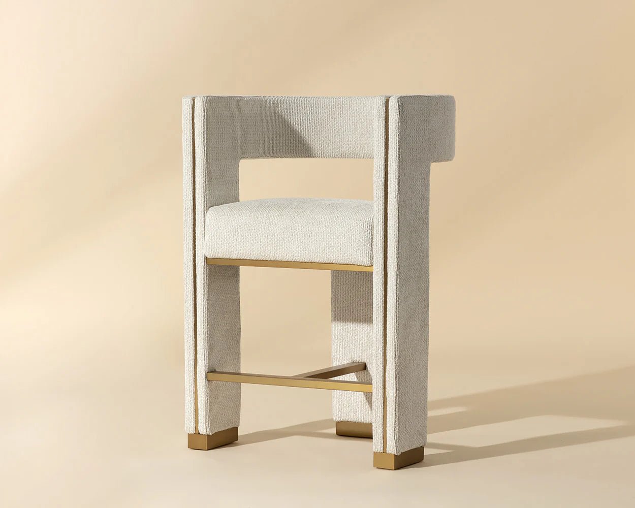 Adamina Counter Stool - Rhea Light Barley - Central Designs