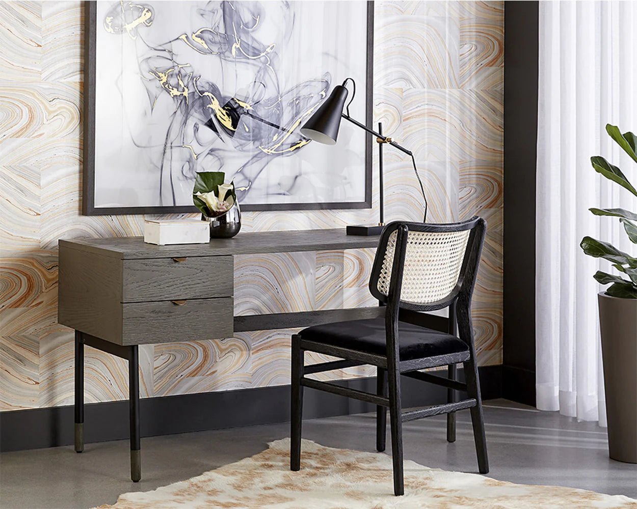 Annex Dining Chair - Abbington Black / Natural - Central Designs