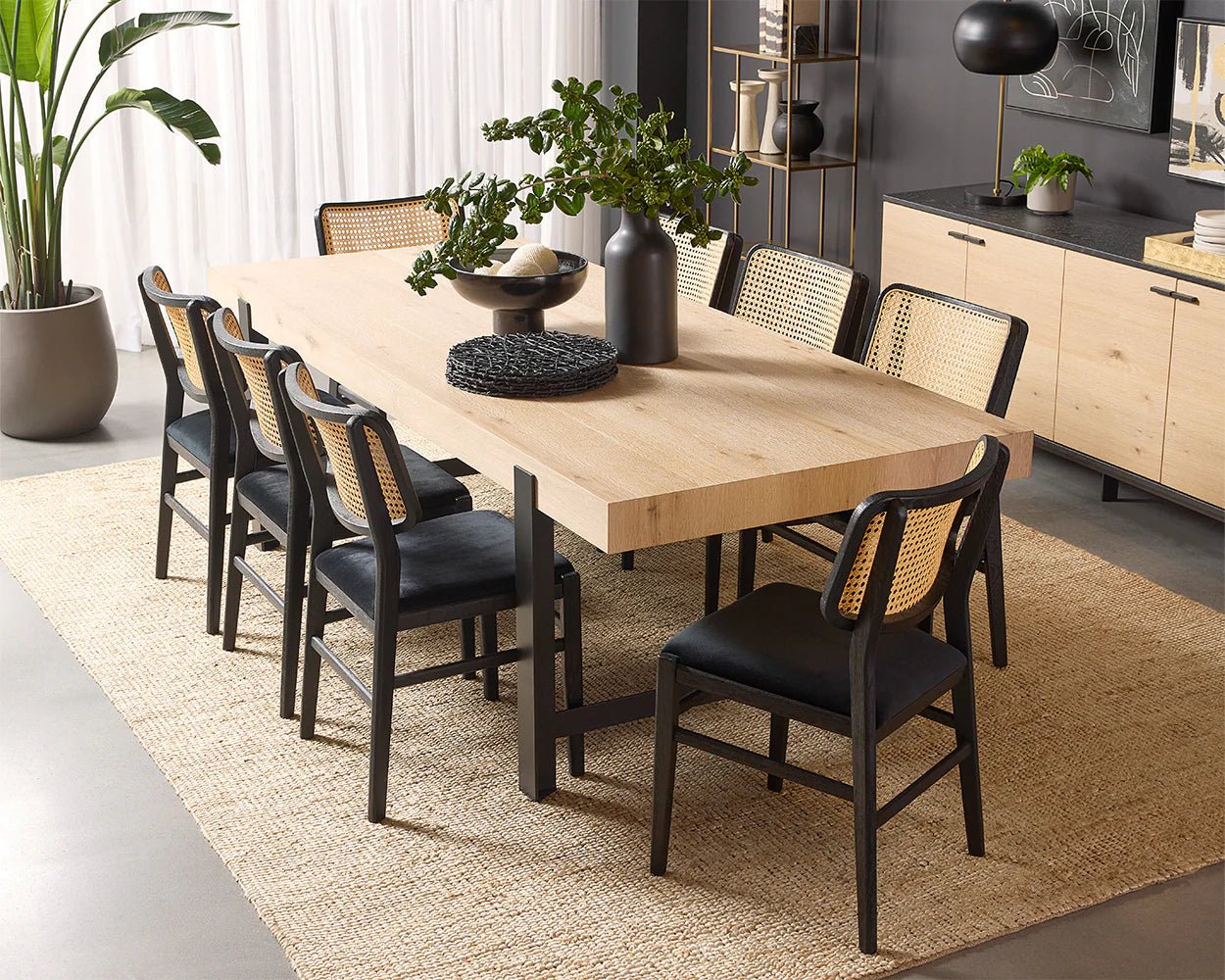 Annex Dining Chair - Abbington Black / Natural - Central Designs