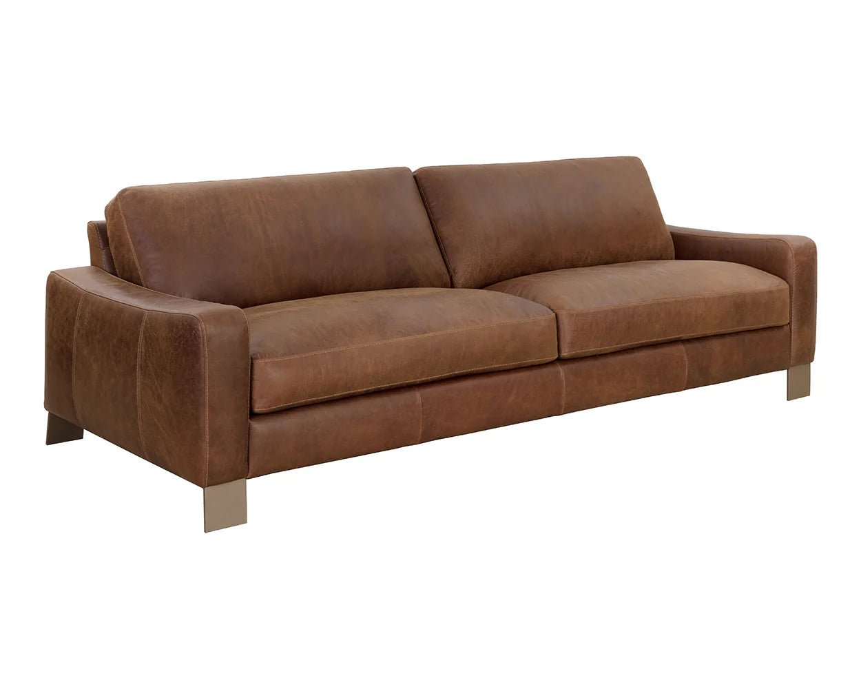 Rafael Sofa - Lucia Tobacco Leather - Central Designs
