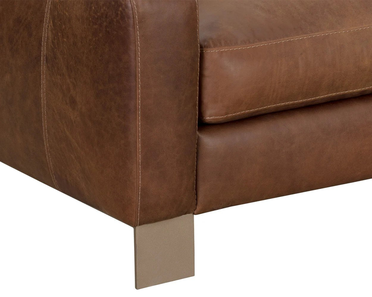 Rafael Sofa - Lucia Tobacco Leather - Central Designs